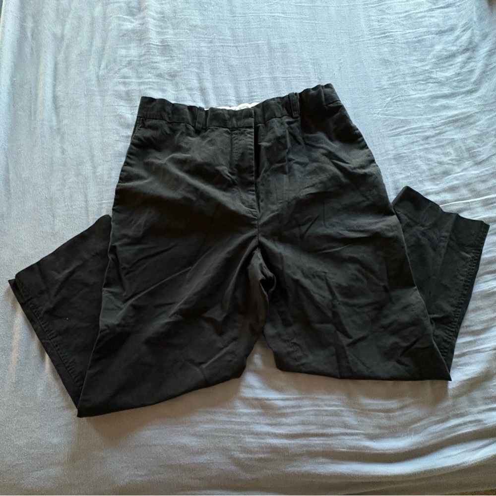 COS Womens Linen Blend Black Trouser Pants Size 12 Career Office Corporate